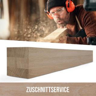 Leimholz - Eiche nach Maß - 80x80mm