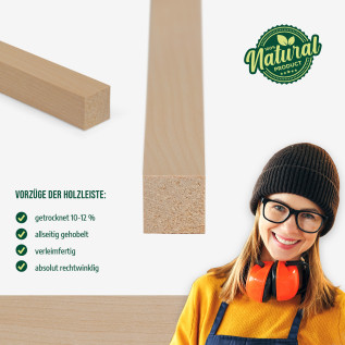 Holzleiste - Birke gehobelt - 20x20x1000mm