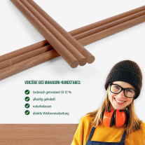 Round rod - Mahogany planed - ⌀20x1000mm