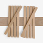 10-piece set of wooden strips - planed oak - 40x40x500mm 10-piece set of wooden strips - planed oak - 40x40x500mm