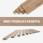 10-piece set of wooden strips - planed oak - 8x25x500mm 10-piece set of wooden strips - planed oak - 8x25x500mm