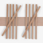 10-piece set of wooden strips - planed beech - 25x25x500mm