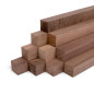 10er-Set Holzleiste - Nussbaum gehobelt - 20x20x500mm