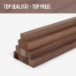 10-piece set of wooden strips - planed walnut - 30x30x500mm