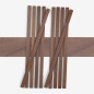 10-piece set of wooden strips - planed walnut - 30x30x500mm