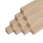 10er-Set Holzleiste - Esche gehobelt - 40x40x500mm