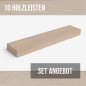10er-Set Holzleiste - Esche gehobelt - 40x40x500mm