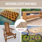 10-piece set of wooden strips - planed ash - 40x40x500mm