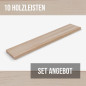10er-Set Holzleiste - Esche gehobelt - 8x20x500mm