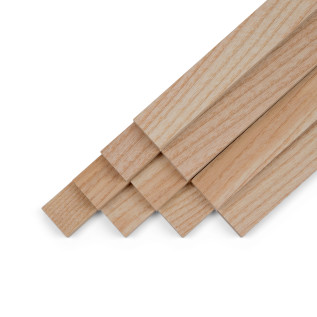 10er-Set Holzleiste - Esche gehobelt - 8x25x500mm