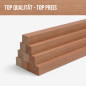 10-piece set of wooden strips - planed mahogany - 20x20x500mm