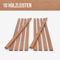 10er-Set Holzleiste - Mahagoni gehobelt - 8x20x500mm