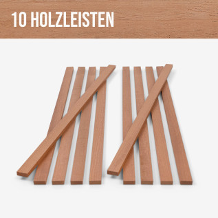 10er-Set Holzleiste - Mahagoni gehobelt - 8x20x500mm