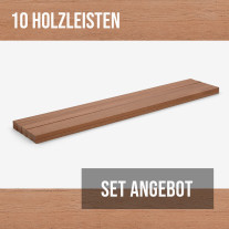 10er-Set Holzleiste - Mahagoni gehobelt - 8x20x500mm