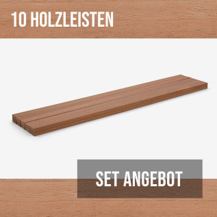 10er-Set Holzleiste - Mahagoni gehobelt - 8x20x500mm