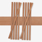 10-piece set of wooden strips - planed mahogany - 8x20x500mm