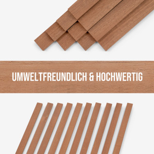 10er-Set Holzleiste - Mahagoni gehobelt - 8x20x500mm
