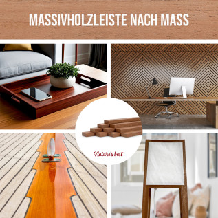 10er-Set Holzleiste - Mahagoni gehobelt - 8x20x500mm