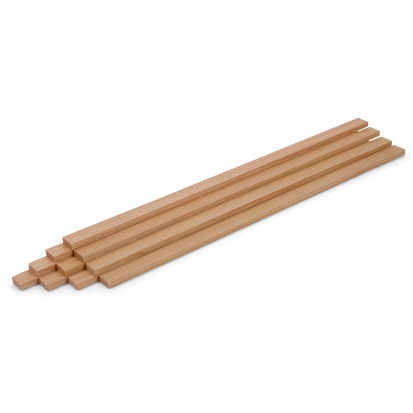 10er-Set Holzleiste - Lärche gehobelt - 8x20x500mm