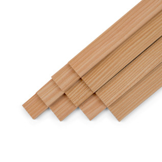10er-Set Holzleiste - Lärche gehobelt - 8x20x500mm