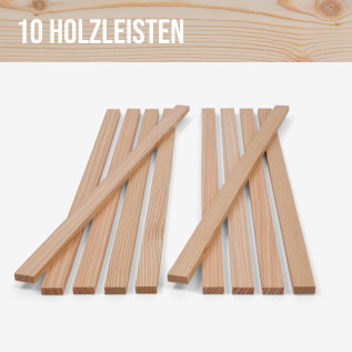 10er-Set Holzleiste - Lärche gehobelt - 8x20x500mm