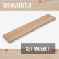 10er-Set Holzleiste - Lärche gehobelt - 8x20x500mm
