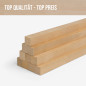 10er-Set Holzleiste - Birke gehobelt - 30x30x500mm