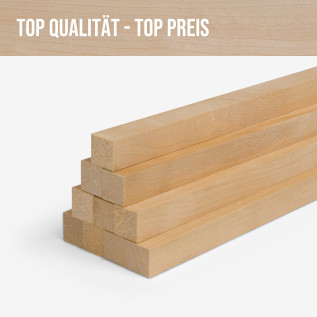 10-piece set of wooden strips - planed birch - 30x30x500mm