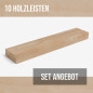 10er-Set Holzleiste - Birke gehobelt - 30x30x500mm