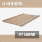 10-piece set of wooden strips - planed birch - 8x20x500mm