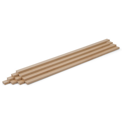 10er-Set Holzleiste - Birke gehobelt - 8x25x500mm