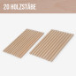 20-piece set of wooden sticks - planed beech - 10x10x250mm