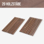 20-piece set of wooden sticks - planed walnut - 10x10x250mm