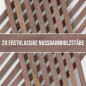 20-piece set of wooden sticks - planed walnut - 10x10x250mm