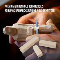 Carving wood from Swiss pine