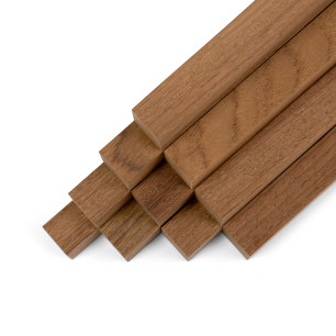 10er-Set Holzleiste - Teak gehobelt - 20/20/500mm