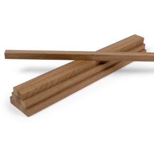 10er-Set Holzleiste - Teak gehobelt - 20/20/500 mm