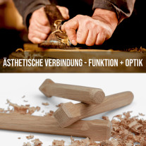 Holznägel - Eiche gefast - L 140mm