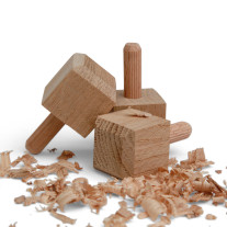 Decorative nails - Oak chamfered - 25x25x25mm