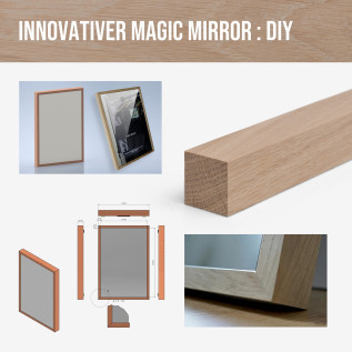 Wooden frame for Magic Mirror