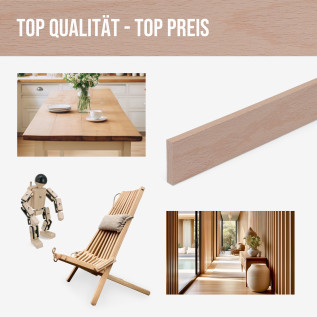 Holzleiste - Buche gehobelt - 8x20x1000mm