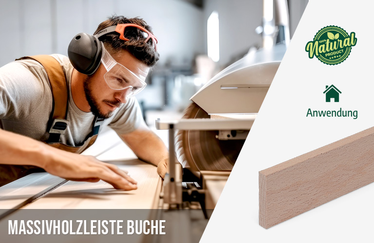 Cutting service Woodsellers - Solid beech wood strip