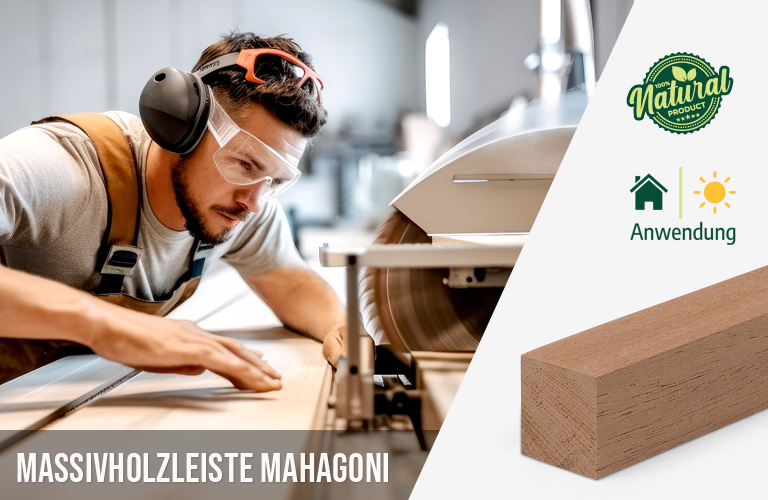 Zuschnittservice Woodsellers - Massivholzleiste Mahagoni