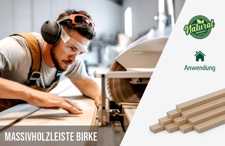 Cutting service Woodsellers - Solid birch wood strip